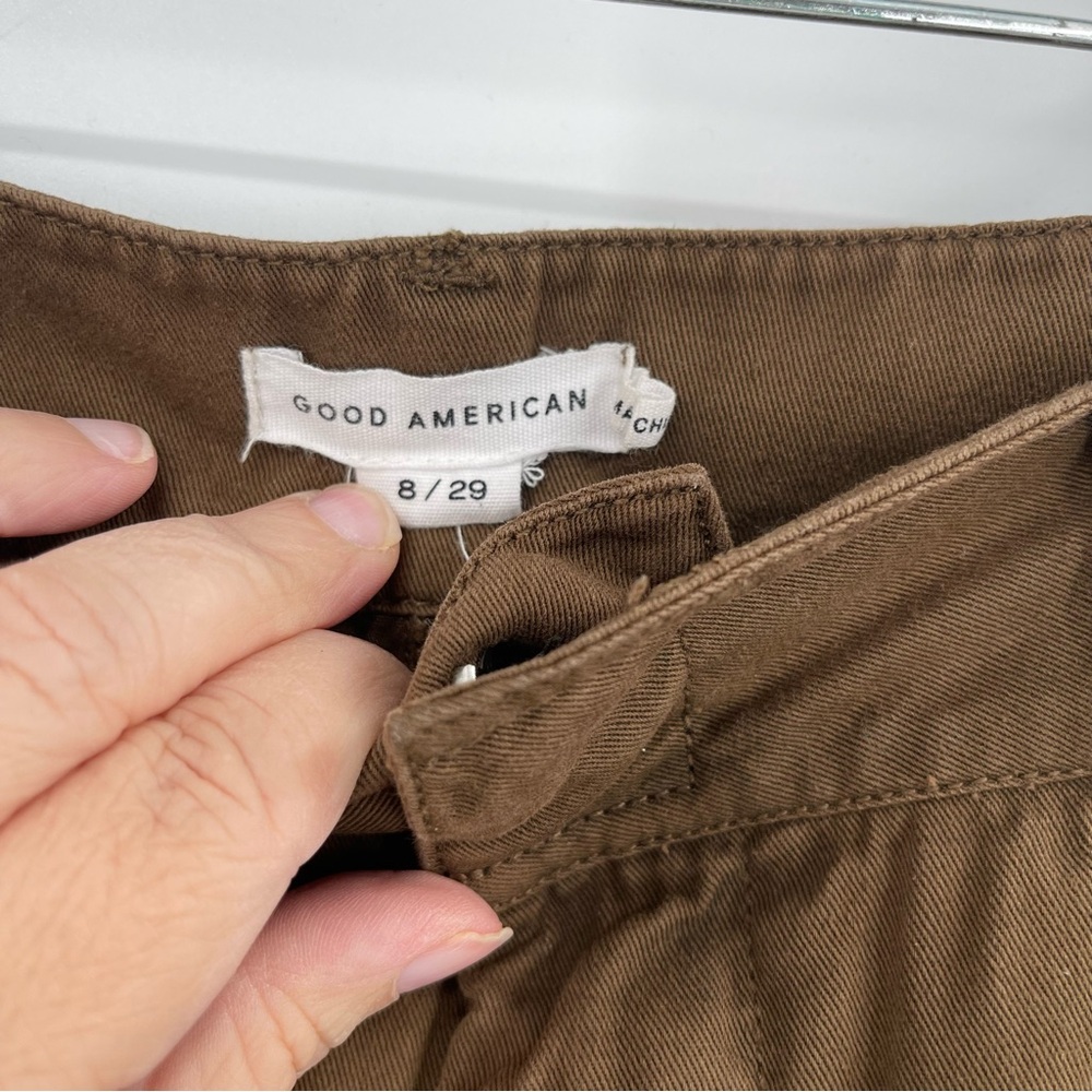 Good American Good Relaxed Skate Pants High Rise Wide Leg Brown Trouser 8/29 - Picture 9 of 14